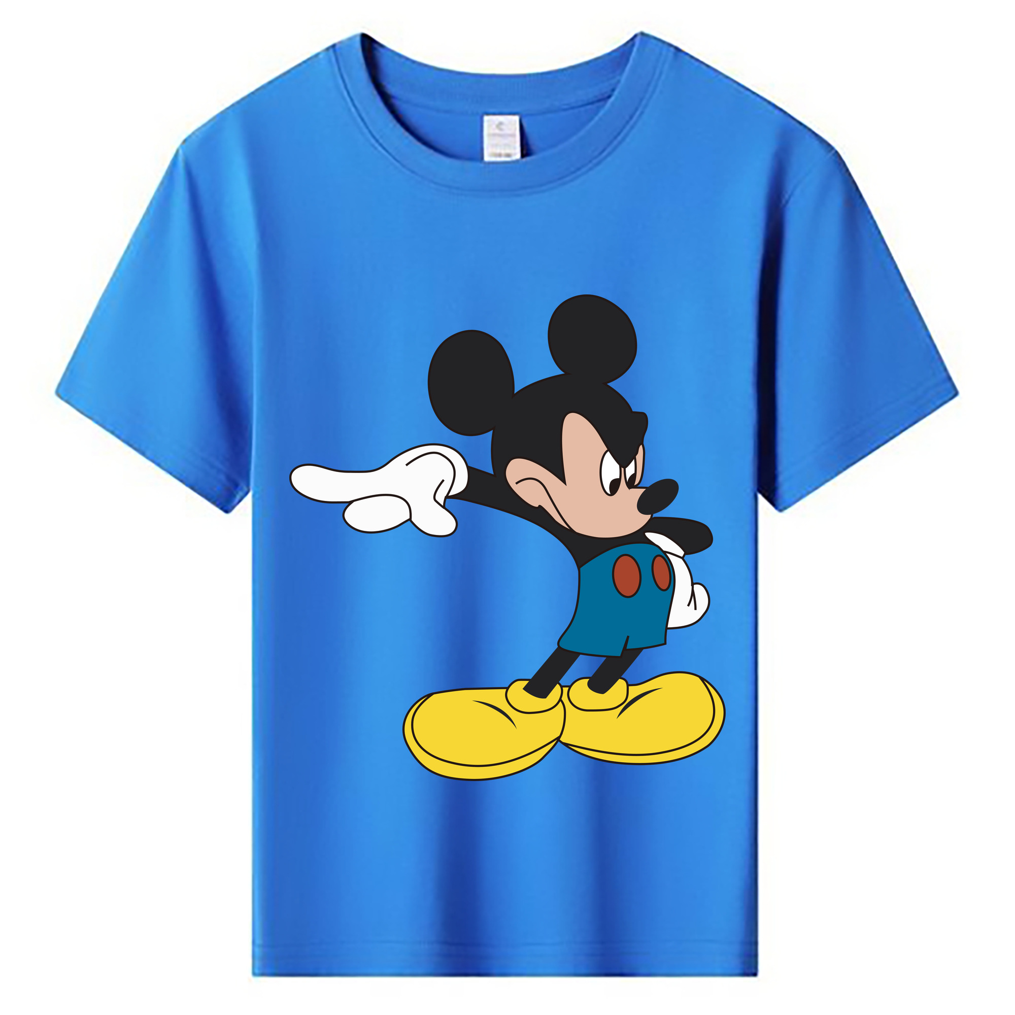 ミッキーマウス Mickey Mouse 綿100％キッズTシャツ（フロントプリント）